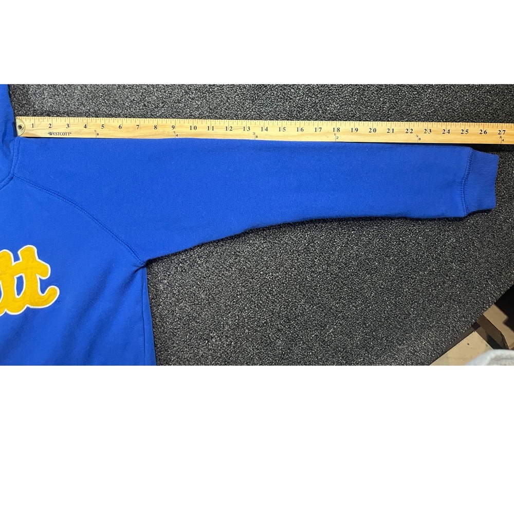 Colosseum Womens Pitt Panthers Hoodie Blue Yellow Raglan Pullover Large - Picture 9 of 13
